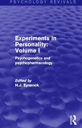 H. J. Eysenck - Experiments in Personality: Volume 1, Inbunden