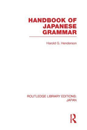 bokomslag Handbook of Japanese Grammar