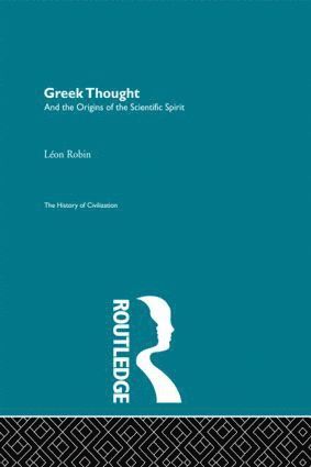 bokomslag Greek Thought and the Origins of the Scientific Spirit