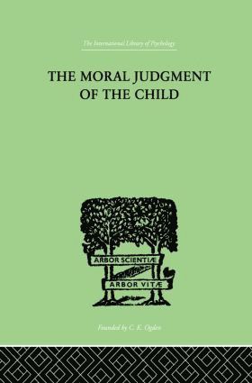 bokomslag Moral Judgment Of The Child