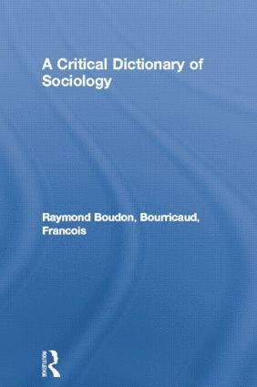 A Critical Dictionary of Sociology 1