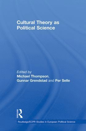 bokomslag Cultural Theory as Political Science