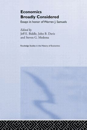 Jeff E. Biddle, John B Davis, Steven G Medema - Economics Broadly Considered, Häftad