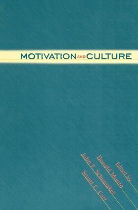 Donald Munro, John F. Schumaker, Stuart C. Carr - Motivation and Culture, Häftad