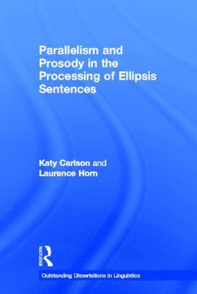 bokomslag Parallelism and Prosody in the Processing of Ellipsis Sentences