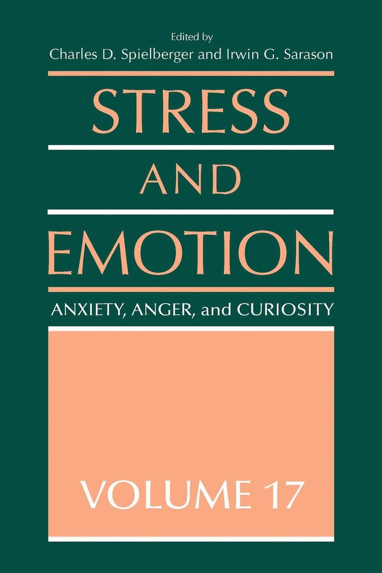 Charles D. Spielberger, Irwin G. Sarason - Stress and Emotion, Inbunden