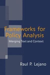 bokomslag Frameworks for Policy Analysis