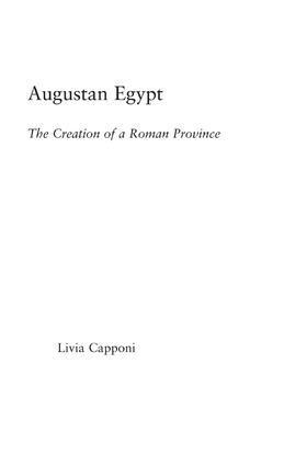 bokomslag Augustan Egypt