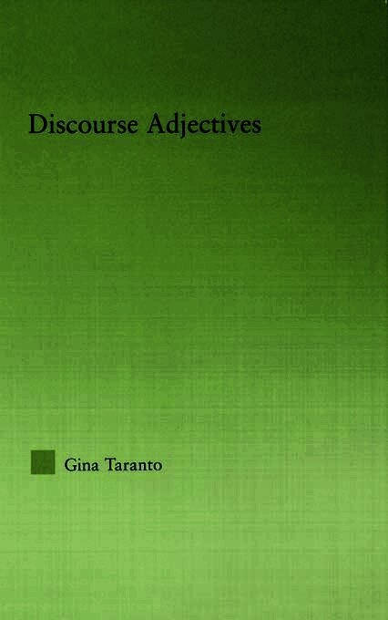 Gina Taranto - Discourse Adjectives, Inbunden