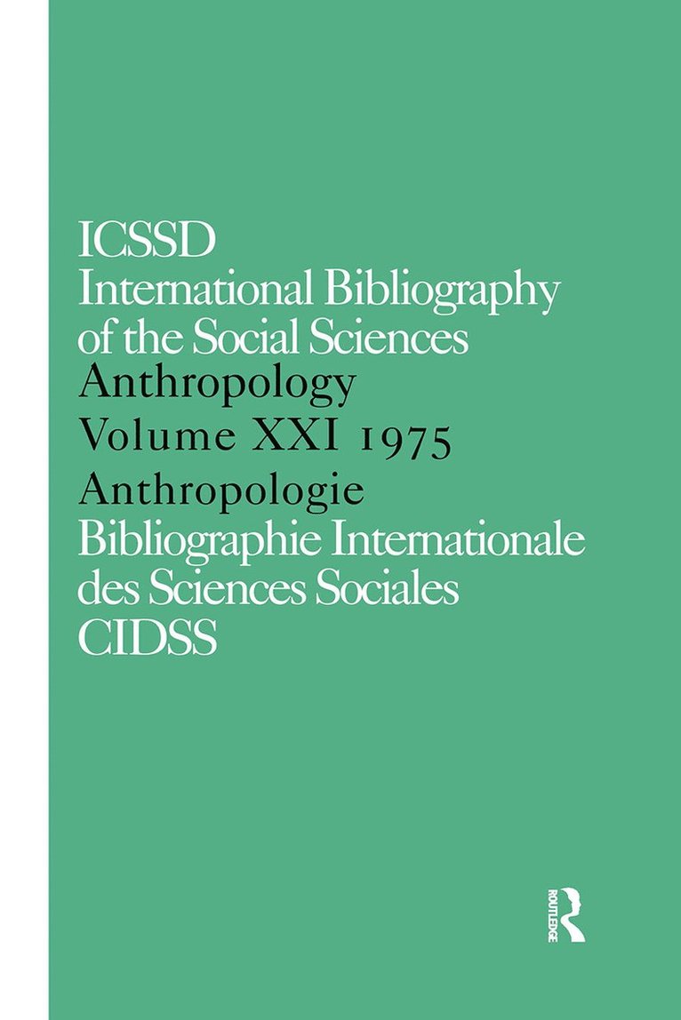 IBSS: Anthropology: 1975 Vol 21 1