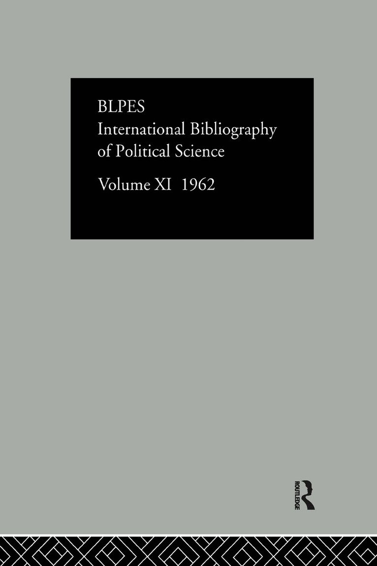 Intl Biblio Pol Sc 1962 Vol 11