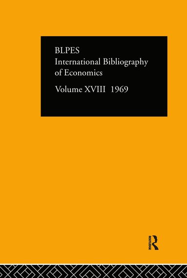 Compiled by the British Library of Political and Economic Science - Intl Biblio Econom 1969 Vol 18, Inbunden