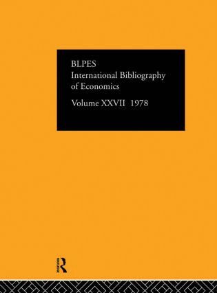 International Committee for Social Science Information and Documentation - IBSS: Economics: 1978 Volume 27, Inbunden