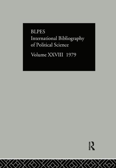 International Committee for Social Science Information and Documentation - IBSS: Political Science: 1979 Volume 28, Inbunden