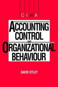 bokomslag Accounting Control and Organisational Behaviour