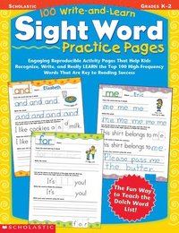 bokomslag 100 Write-And-Learn Sight Word Practice Pages: Engaging Reproducible Activity Pages That Help Kids Recognize, Write, and Really Learn the Top 100 High