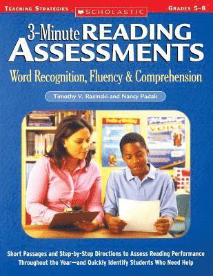 bokomslag 3-Minute Reading Assessments Prehension: Word Recognition, Fluency, & Comprehension