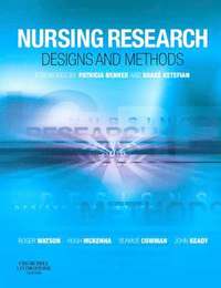 bokomslag Nursing Research: Designs and Methods