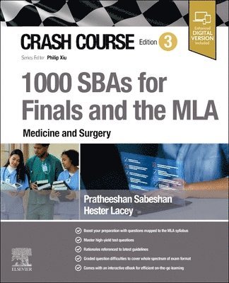 bokomslag Crash Course 1000 SBAs for Finals and the MLA - Medicine and Surgery