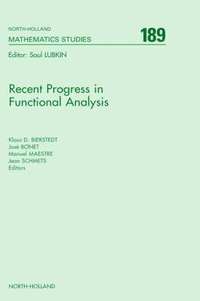 bokomslag Recent Progress in Functional Analysis