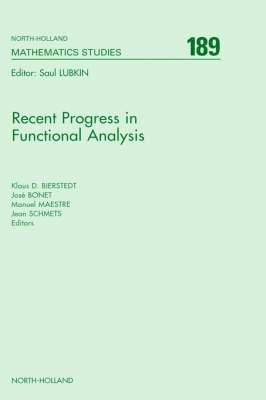 bokomslag Recent Progress in Functional Analysis