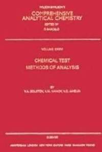 bokomslag Chemical Test Methods of Analysis