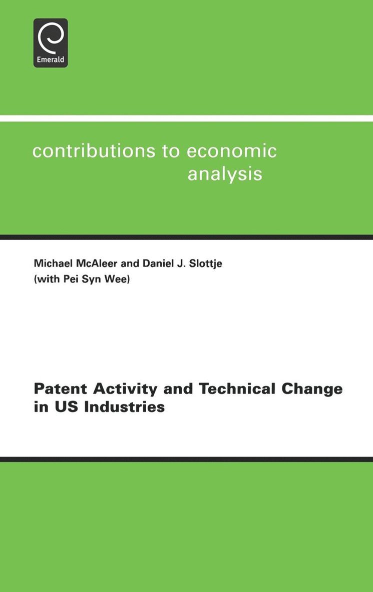 M. McAleer, Daniel Slottje, Pei Syn Wee - Patent Activity and Technical Change in US Industries, Inbunden