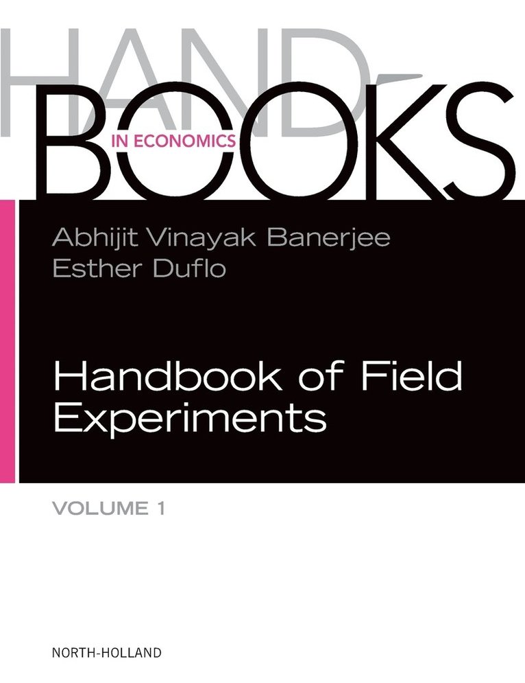 Handbook of Field Experiments 1