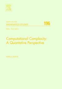 bokomslag Computational Complexity: A Quantitative Perspective