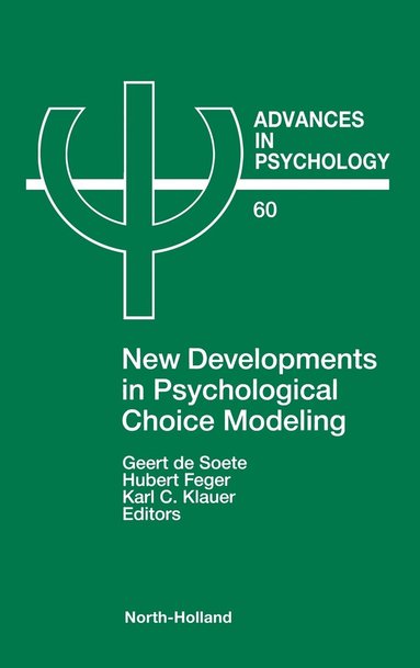 Geert De Soete, Soete G. De Soete G., G. de Soete, H. Feger, K.C. Klauer - New Developments in Psychological Choice Modeling, Inbunden