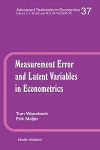 bokomslag Measurement Error and Latent Variables in Econometrics