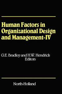 bokomslag Human Factors in Organizational Design and Management - IV