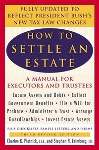bokomslag How to Settle an Estate