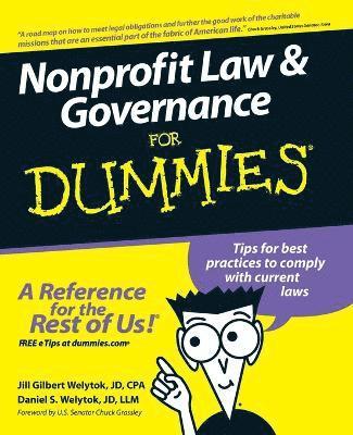 bokomslag Nonprofit Law and Governance For Dummies