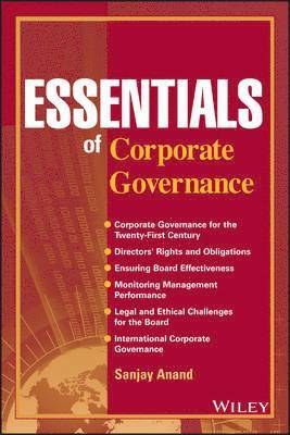 bokomslag Essentials of Corporate Governance