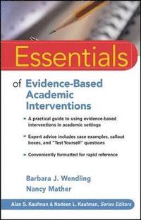 bokomslag Essentials of Evidence-Based Academic Interventions