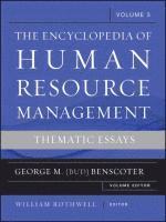 The Encyclopedia of Human Resource Management, Volume 3 1