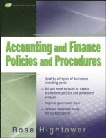 Accounting and Finance Policies and Procedures, (with URL) 1