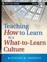 bokomslag Teaching How to Learn in a What-to-Learn Culture