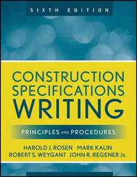 bokomslag Construction Specifications Writing