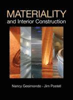 bokomslag Materiality and Interior Construction