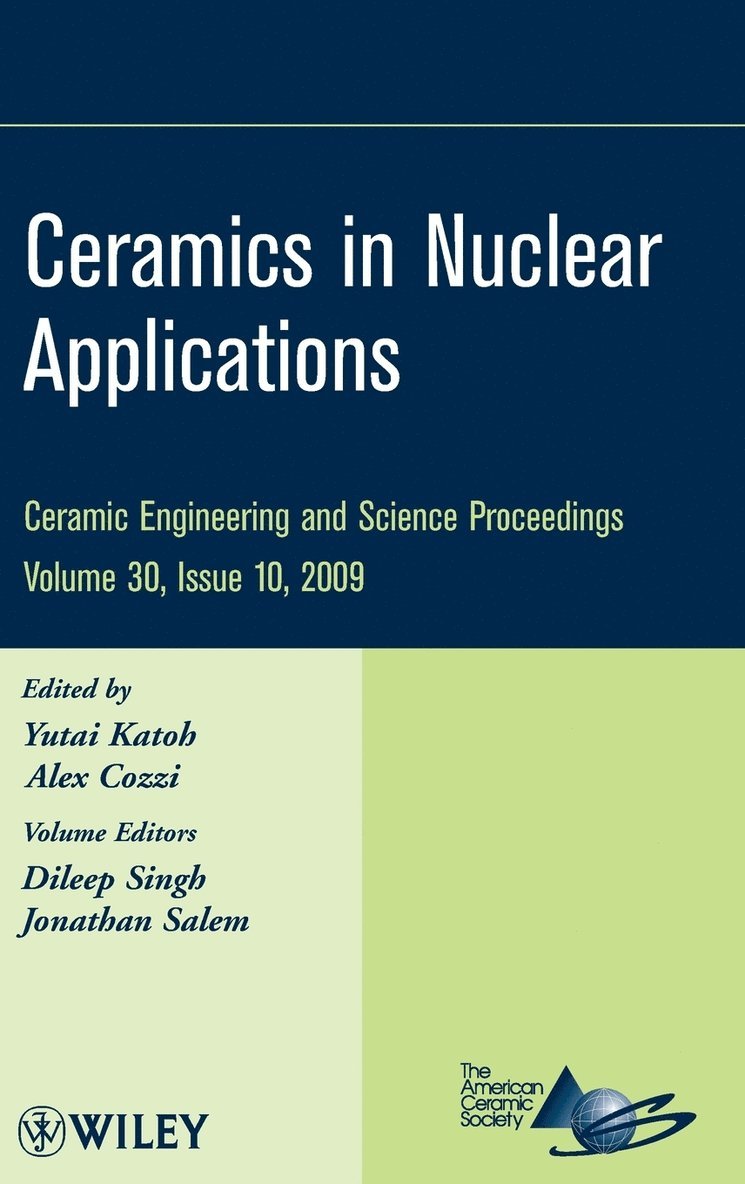 Ceramics in Nuclear Applications, Volume 30, Issue 10 1