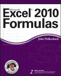 bokomslag Excel 2010 Formulas Book/CD Package