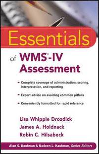 bokomslag Essentials of WMS-IV Assessment