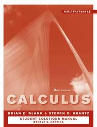 bokomslag Student Solutions Manual to accompany Calculus: Multivariable 2e