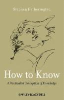 bokomslag How to Know