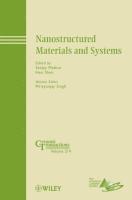 Sanjay Mathur, Hao Shen - Nanostructured Materials and Systems, Inbunden