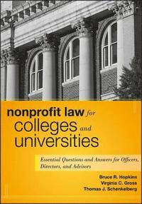 bokomslag Nonprofit Law for Colleges and Universities