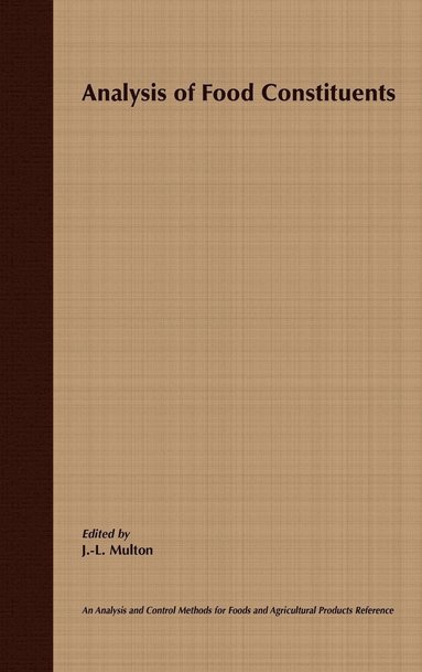Multon, J.-L. Multon - Analysis of Food Constituents, Inbunden