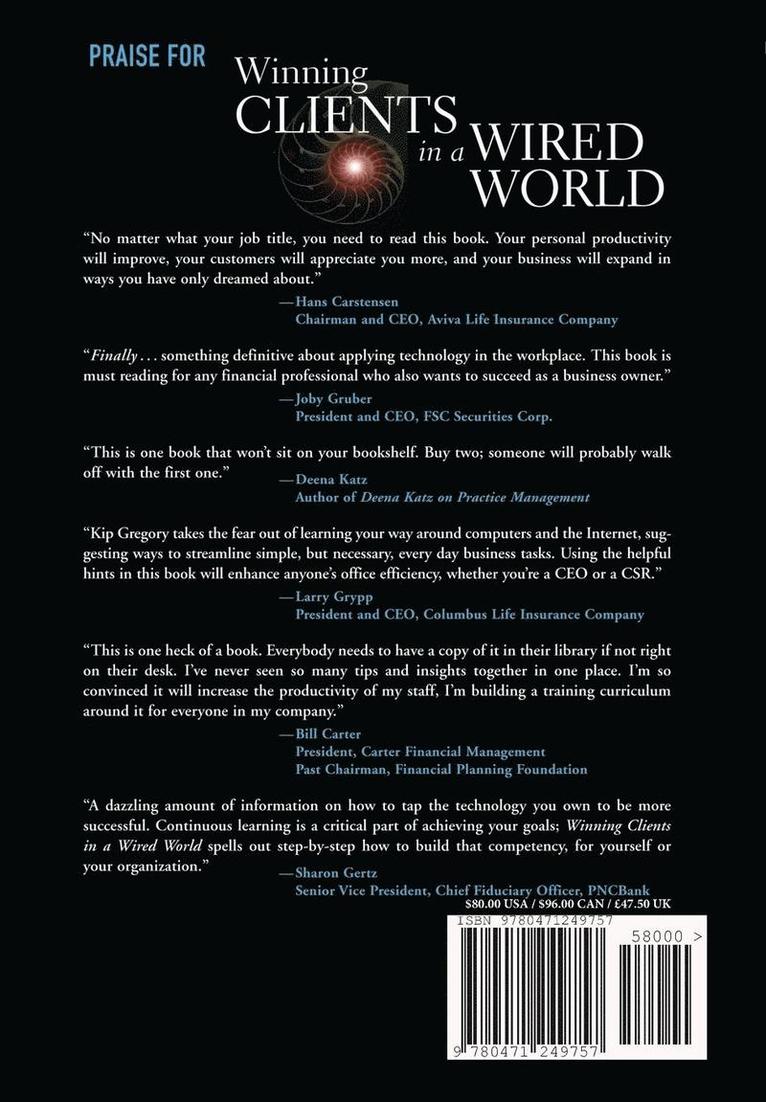 Kip Gregory, Gregory, Mbchb MD Gregory - Winning Clients in a Wired World: Seven Strategies for Growing Your Business Using Technology and the Web, Inbunden